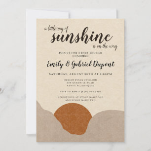 Boho Ray De La Invitación De Sunshine Baby Shower