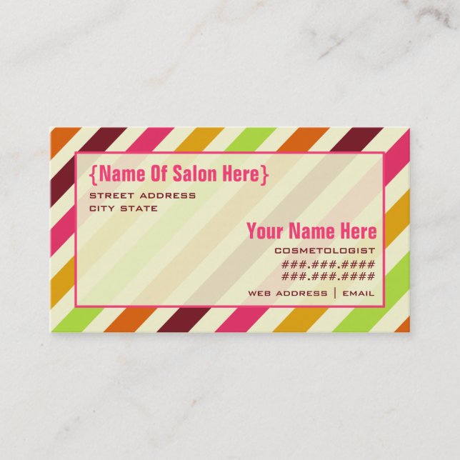 Boho raya la cita del salón del Cosmetologist (Anverso)