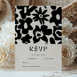 Boho Resumen Boda Floral RSVP