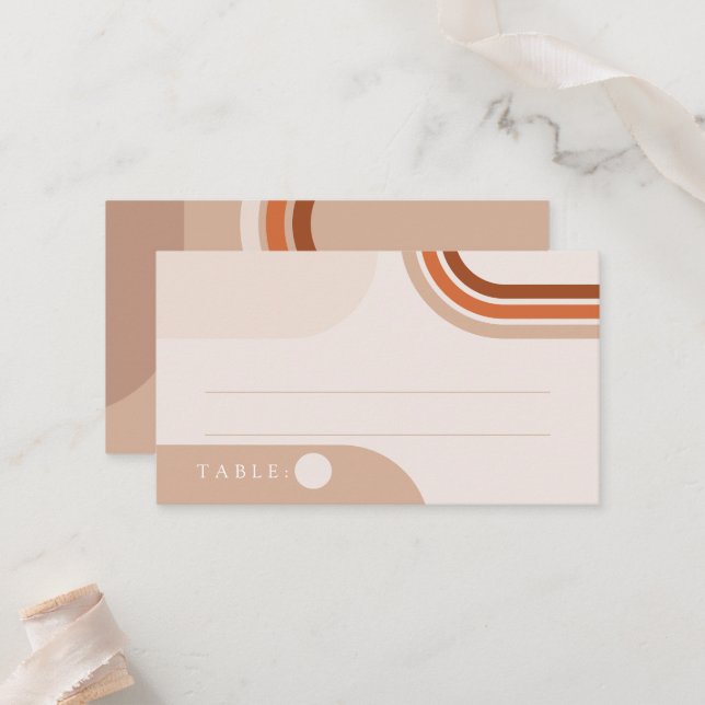Boho Resumen de las tarjetas Beige-Place (Anverso/Reverso In Situ)