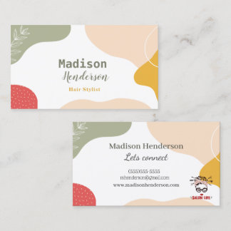 Boho Resumen de las tarjetas de visita de Hair Sty