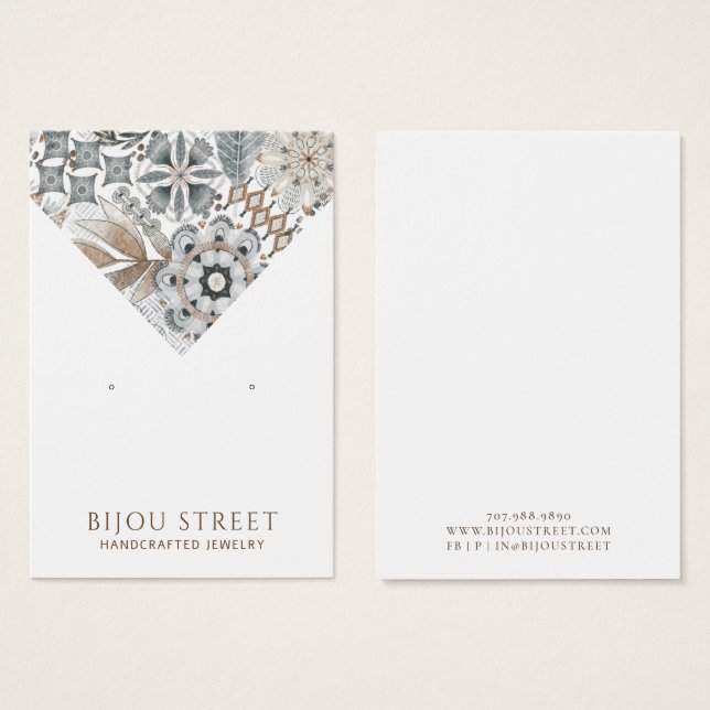 Boho Resumen Formas para la pantalla Earthy Earts  (Anverso y reverso)