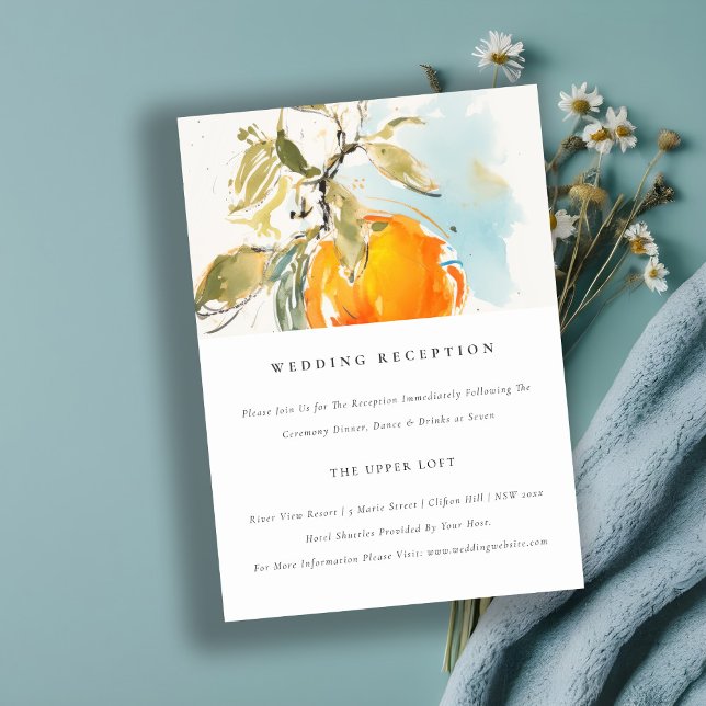 Boho Resumen Naranja Recepción de Boda Jardín (Subido por el creador)