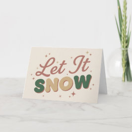 Boho Retro Deja que nieve Navidad