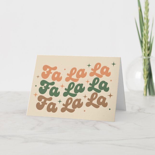 Boho Retro Fa La La Navidad (Anverso)