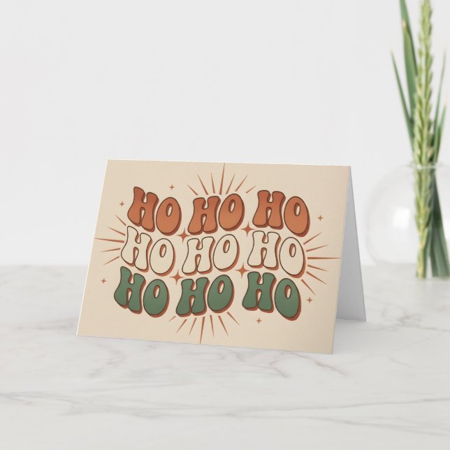 Boho Retro Ho Ho Ho Navidad (Anverso)