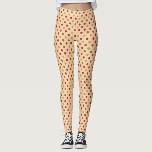 Boho Retro Modern Dot Leggings (Anverso)