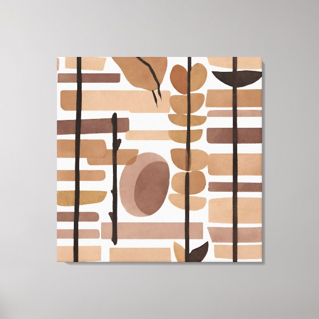 Boho Rock Polygon Leaf Estilo de arte botánico Mod (Anverso)