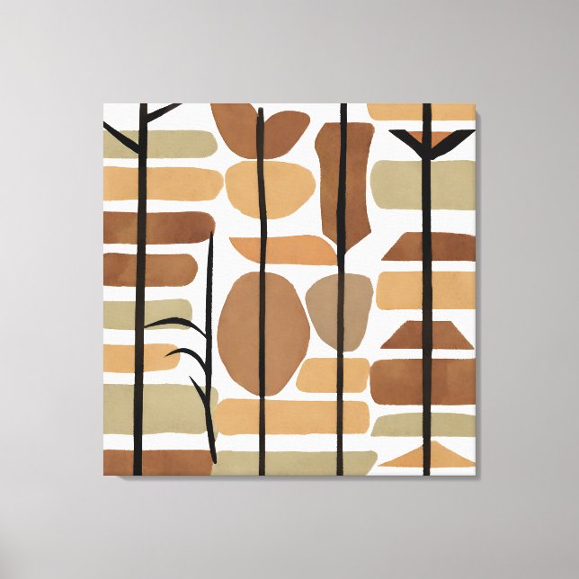 Boho Rock Polygon Leaf Estilo de arte botánico Mod (Anverso)