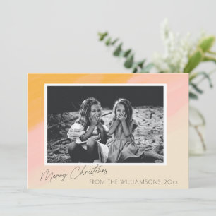 Boho Rosa Amarillo Acuarela Navidad Foto Personali