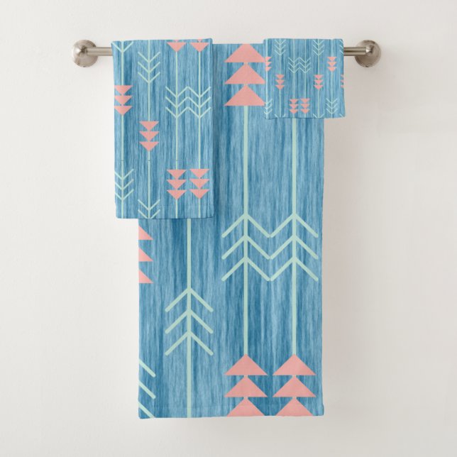 Boho Rosa Blanco y Azul Flecha (In situ)