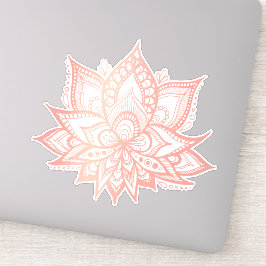 Boho Rosa Gold Lotus Flower Pegatina