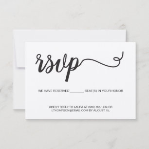 Boho RSVP sin enviar por correo Asiento Reservado