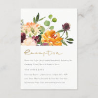 Boho Rubor Naranja amarillo Floral Bunch Recepción