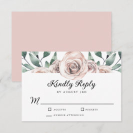 Boho Rubor Rosa Boda Floral RSVP