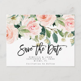 boho ruidoso floral boda ahorre la tarjeta de fech