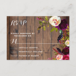 Boho ruso RSVP madera oscura