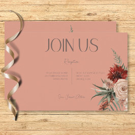 Boho Rust & Cream Fall Floral Peach Rust Recepción