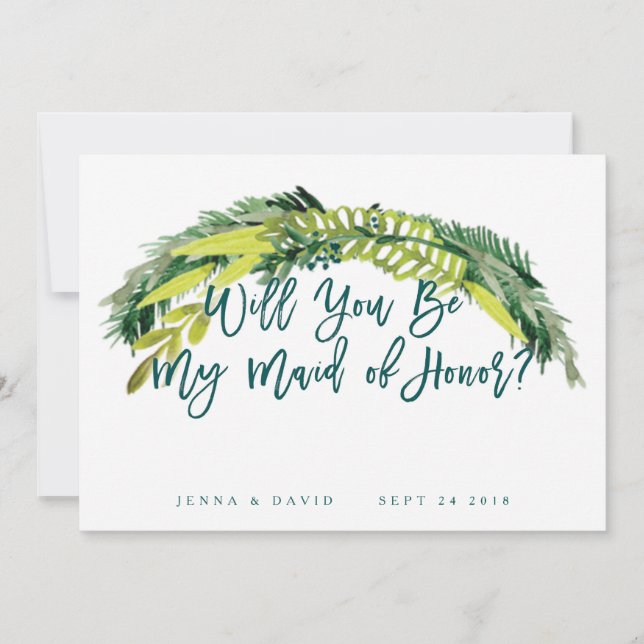 Boho Rustic Serás Mi Tarjeta De Honor (Anverso)