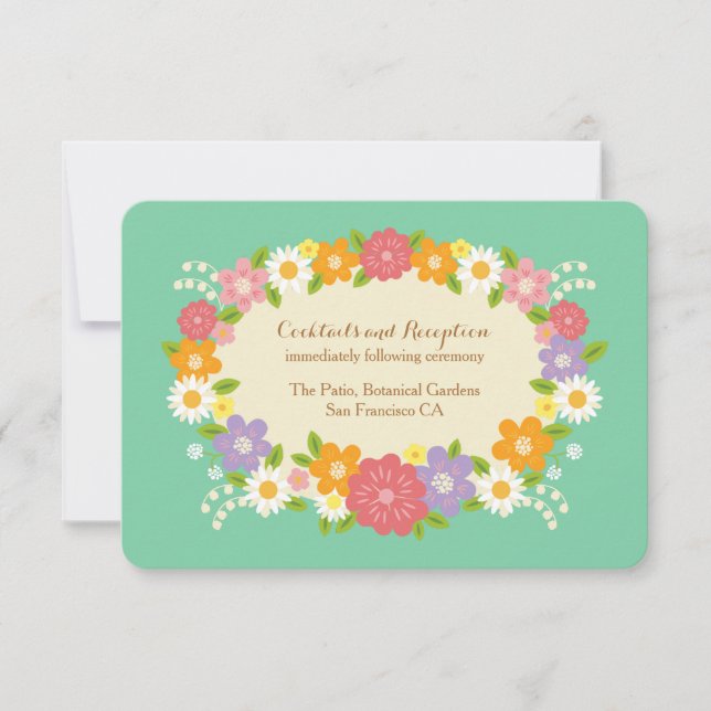 Boho Rústico Boda De Vocación Floral (Mint) (Anverso)