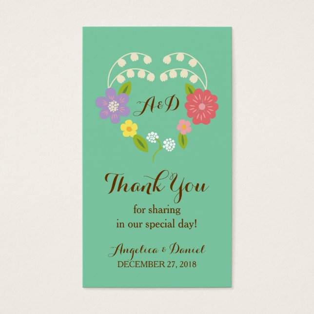 Boho Rústico Boda De Vocación Floral (Mint) (Frente)