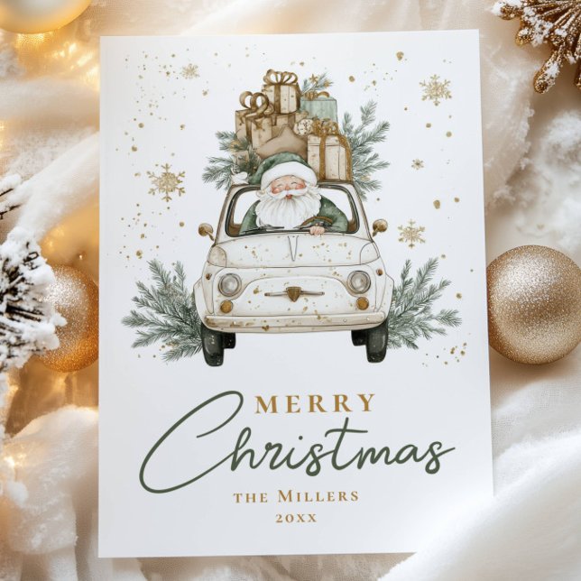 Boho Santa Car Acuarela Navidad (Subido por el creador)