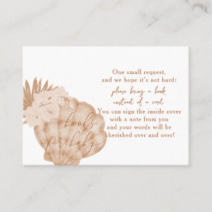 Boho Seashell Baby Shower Libros Para Tarjetas De 
