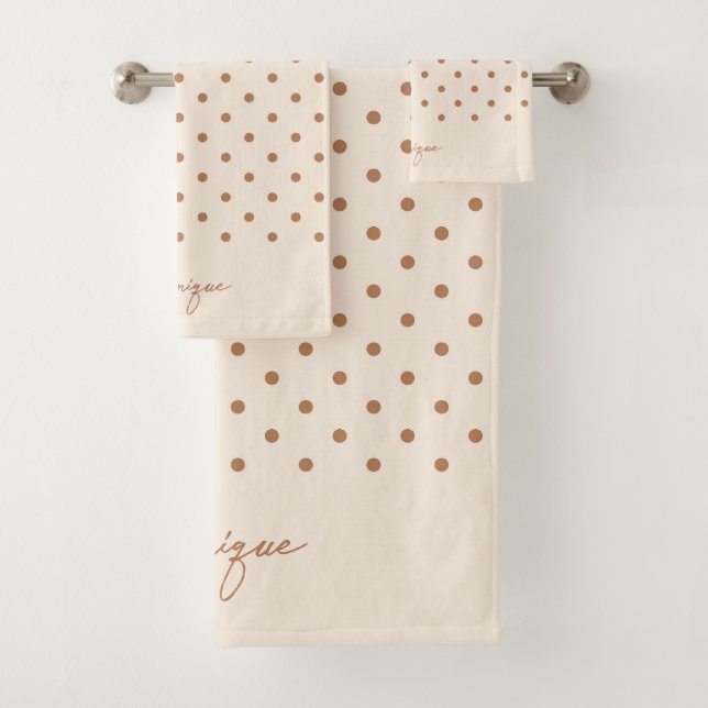 Boho Simple Modern Girly Neutral Polka Dot Beige (In situ)