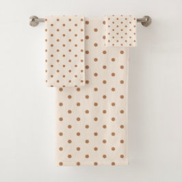 Boho Simple Modern Girly Neutral Polka Dot Beige