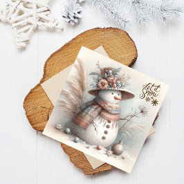 Boho Snow Woman Feliz Navidad