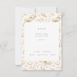 Boho Spring Botanical Big WildFlower Wedding RSVP