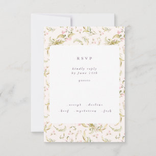 Boho Spring Botanical Big WildFlower Wedding RSVP