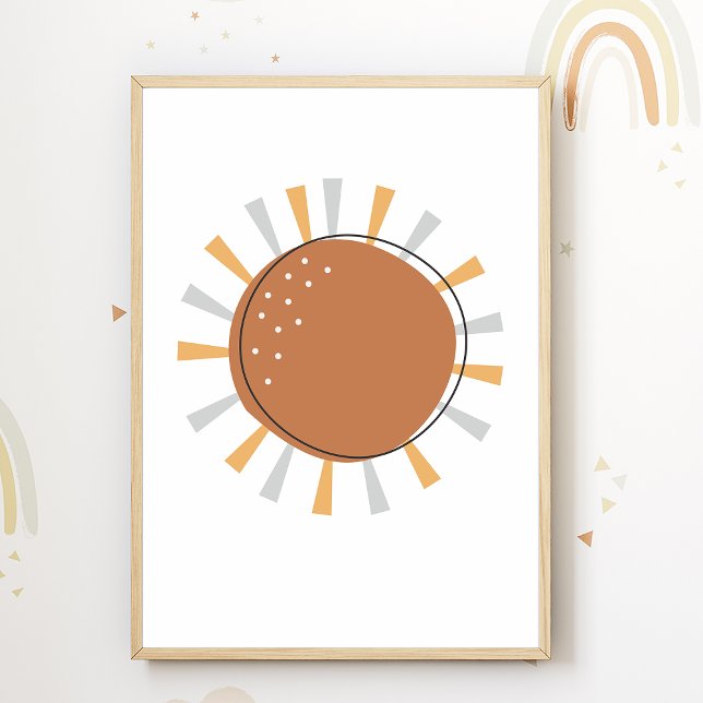 Boho Sun Nursery Poster Niños Decoración De La Hab (Subido por el creador)