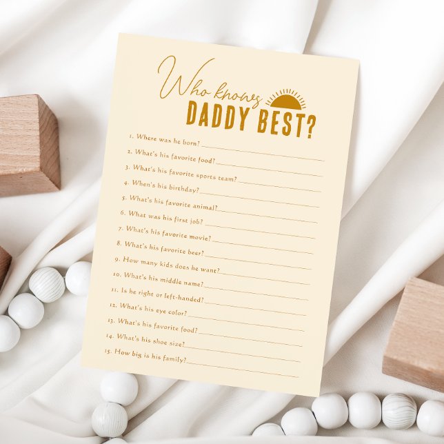 Boho Sun que conoce la tarjeta de juego de Baby Sh (Subido por el creador)