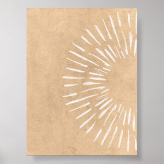 Boho Sunburst Wall Art Impresión Minimalista Sunsh