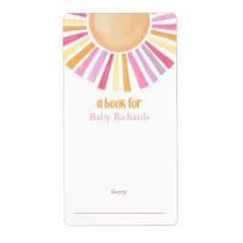 Boho sunshine chica baby ducha etiquetas pegatinas