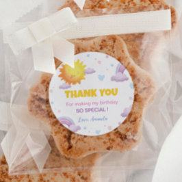 Boho Sunshine Rainbow Birday Pegatinas Labores