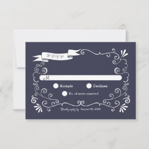 Boho Swirls (Color Cambiable) Boda RSVP