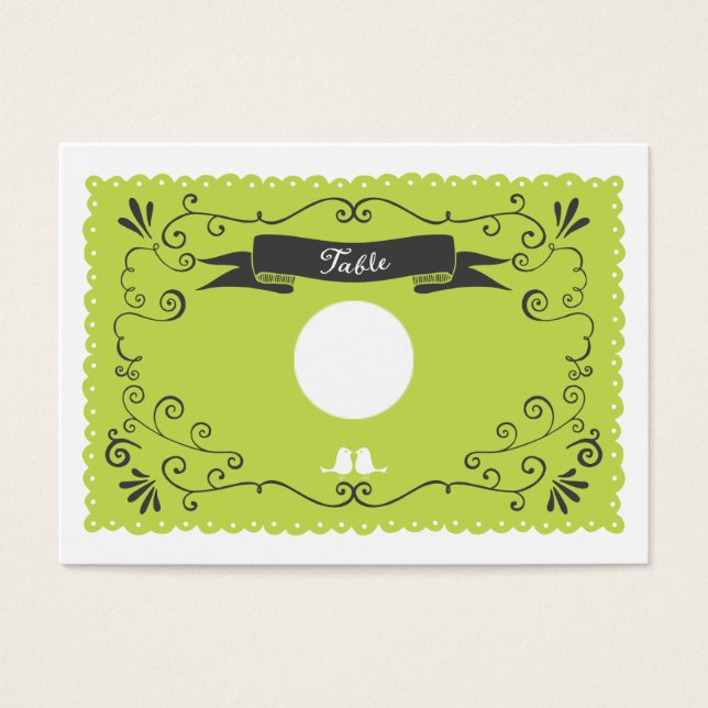 Boho Swirls, Curls, un Boda de Banner & Lovebirds (Frente)