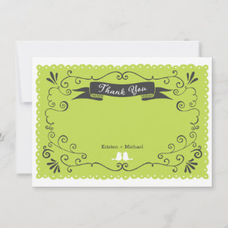 Boho Swirls, Curls, un Boda de Banner & Lovebirds