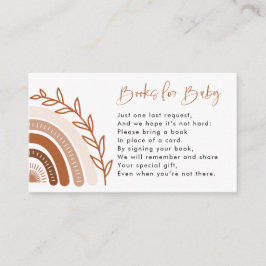 Boho Tarjeta de solicitud de libro arcoiris, libro