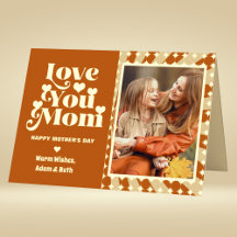 Boho Te Amo Mamá Foto Personalizada Día de las Mad