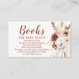 Boho Terracotta Books para la tarjeta de inscripci