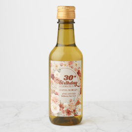 Boho terracotta burgundy floral 30 cumpleaños