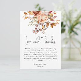 Boho Terracotta Floral Agradecimiento Baby Shower