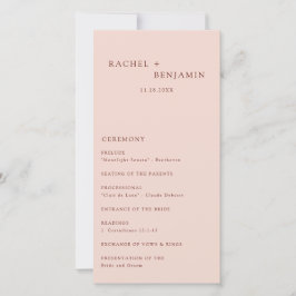 Boho Terracotta Minimal Boda Ceremonia moderna