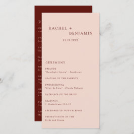 Boho Terracotta Minimal Boda Ceremonia moderna