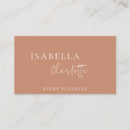 Boho Terracotta moderna tarjeta de visita