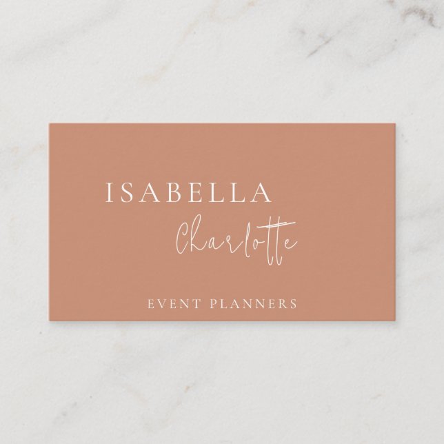 Boho Terracotta moderna tarjeta de visita (Anverso)