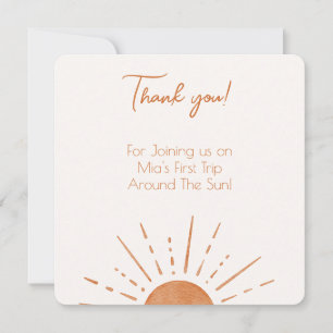 Boho Terracotta Naranja cumpleaños Tarjeta de agra